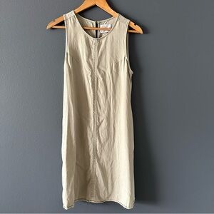 Elegant Beige Sleeveless Dress